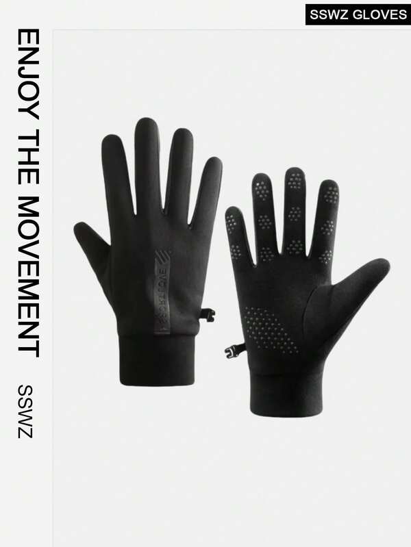 BAMANSHI 1pair Women's Winter Sports Waterproof Windproof Warm Driving Cycling Touchscreen Gloves, Black