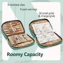 Jewelry Storage Bag, Portable Jewelry Storage Bag, Leather Waterproof Travel Necklace Storage Bag, Earrings, Rings, Bracelets, Women Carry Small Storage Bag - Pink - View 11