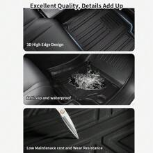 Car Floor Mat All Weather Rubber Automotive Floor Liner For For D F-150 2015-2023