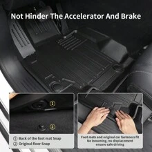 Car Floor Mat All Weather Rubber Automotive Floor Liner For For D F-150 2015-2023