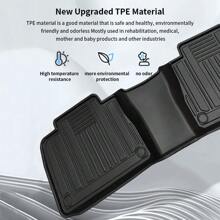Car Floor Mat All Weather Rubber Automotive Floor Liner For For D F-150 2015-2023