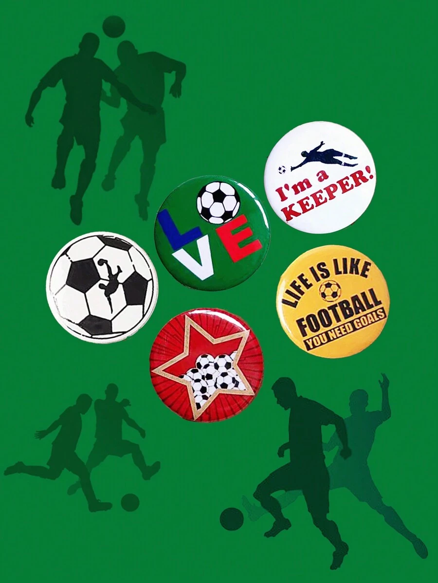 足球灵感炫酷个性徽章时尚胸针