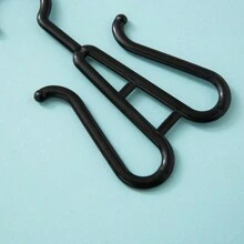 2-Piece Wall-Mounted Wig Stands - Versatile Hanging Holders For All Wigs, Unisex Adult Design, Perfect For Home Decor - Black - View 7