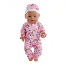 海洋动物主题娃娃衣服，鲨鱼海龟主题娃娃衣服适合 43-45 厘米新生儿娃娃和 17-18 英寸婴儿娃娃（不含娃娃），家居装饰 - 彩色 - 查看 7