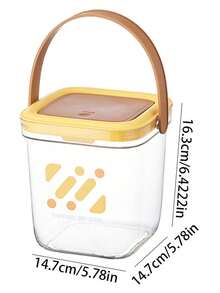 1入組【多巴胺】顏色對比手柄壓式垃圾桶，新款透明桌面廁所，家用客廳快速開蓋紙簍 - 彩色 - 查看 2