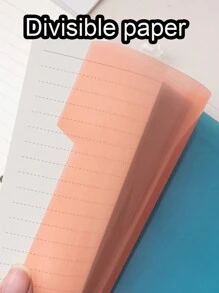 1 件简约梦幻塑料活页夹，带可更换插页，横线笔记本，适合学生、商务和办公室使用，可用作学校用品，返校