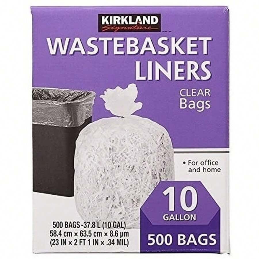 Kirkland Signature 10 Gallon Wastebasket Liners 500 Bags Clear SHEIN USA