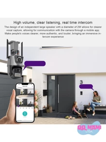 Câmera de Segurança JGL P11 Sem Fio de 6MP Externa à Prova D'água 4K WiFi, Sistema de Segurança Doméstica Com Detecção de Movimento, Visão Noturna, Áudio Envio Imediato