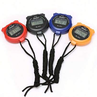 Sports Stopwatch With Digital Display - Referee Timer, Multi-Color, Ideal For Fitness And Training