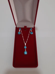 Women Jewelry Sets - Cjsh- Round Blue - View 2