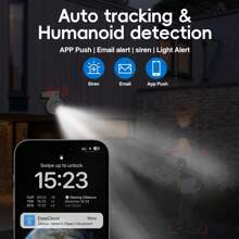 MMQ Security Camera Wireless, 2K Dual Lens Camera For Home Security, Outdoor Camera PTZ With 10X Hybrid Zoom, Auto Tracking Human Detection, 2-Way Talk, Color Night Vision, Work With Alexa