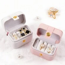 1pc Boîte de rangement de bijoux personnalisée avec nom et fleur pour femmes, organisateur de bijoux  personnalisé à la mode, cadeau parfait pour la mère, la petite amie ou l"anniversaire.