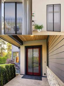 Cortina Mosquitera para Puertas Permite Entrada Aire Fresco para Puerta de Sala de Estar Puerta de Patio, Negro - Multicolor - Ver 6