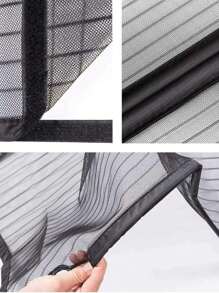 Cortina Mosquitera para Puertas Permite Entrada Aire Fresco para Puerta de Sala de Estar Puerta de Patio, Negro - Multicolor - Ver 8