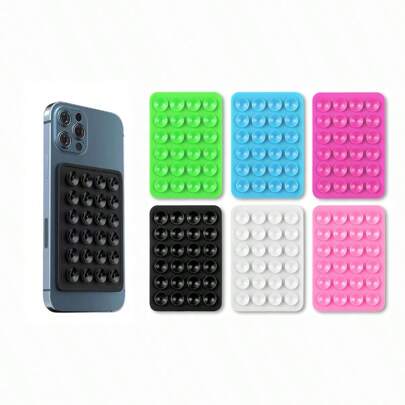 6 Sets/24pcs Suction Cup Mobile Phone Holder With Silicon Gel Hands-Free Stand, Selfie And Video Accessory (6 Colors)