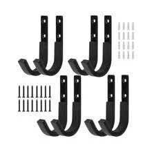 槍架掛牆式，水平槍架掛牆掛架，金屬獵槍掛鉤，適用於儲存步槍、獵槍和弓箭，掛架掛勾，用於掛牆儲存槍支 - 黑色 - 查看 3