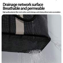 1 件浴室收纳篮，网状沥水篮，可折叠收纳篮，用于夏季泳装收集，便携式配件收纳 - 如圖片 - 查看 2