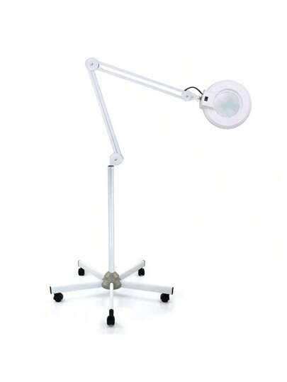 24W LED Magnifying Glass Lamp 235mm (8X), Workplace, Cold Verlichting Cosmetic Light, St Wheels, Roller Tripod, Set Beauticians, Embroiderers, Nail Technicians, Wit view 2