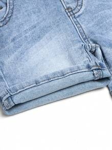 Młodzieżowe chłopięce, luźne, jasne, regulowane, na ramię, z wąsami kota, sprane, elastyczne, dżinsowe, szelkowe spodenki