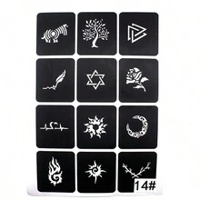 Temporary Tattoo Pen With Tattoo Templates Set - Ink-Based, Alcohol-Free, Skin-Friendly Body And Facial Coloring Tattoo Marker For Temporary Body Art - Multicolor - View 19