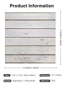 3D木質鐵船板自粘壁板，3D瓷磚貼紙，啞光表面處理，30cm X 30cm，抗水防霉，適用於廚房後擋板、浴室、農舍裝飾牆、餐廳、房車和租房變身 - 彩色 - 查看 11
