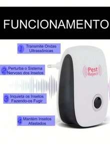 Repelente Eletrônico Mosquito Inseto Bivolt Envio Imediato!!! - Branco - Visão 5