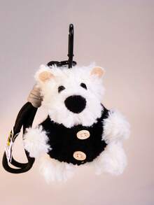 1 con búp bê nhồi bông dễ thương hình động vật hoạt hình West Highland White Terrier DIY móc khóa cho phụ nữ và các cặp đôi, đồ trang trí túi kẹo INS, phụ kiện ô tô và gia đình, đạo cụ chụp ảnh, quà tặng lễ hội - Nhiều màu - Xem 10