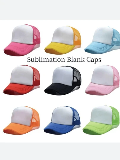 10 gorras ajustables para sublimar estampar personalizar fiesta evento trabajo