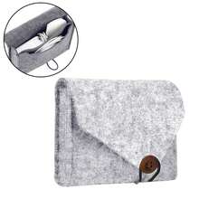 1pc Power Adapter Case Storage Bag, Felt Portable Electronic Accessories Storage Bag - Multicolor - View 8