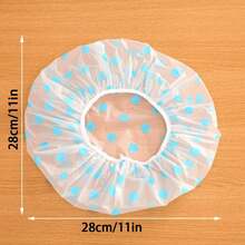1pc Cute Ladies' Waterproof Shower Cap For Bathing, Hair Care, And Cooking - Multicolor - View 3