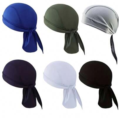 1-6 Stück schnell trocknende Sport Bandanas, atmungsaktive Piraten Kopftücher, schweißableitende Unisex Kappen, für Outdoor Radfahren, Laufen und Camping!