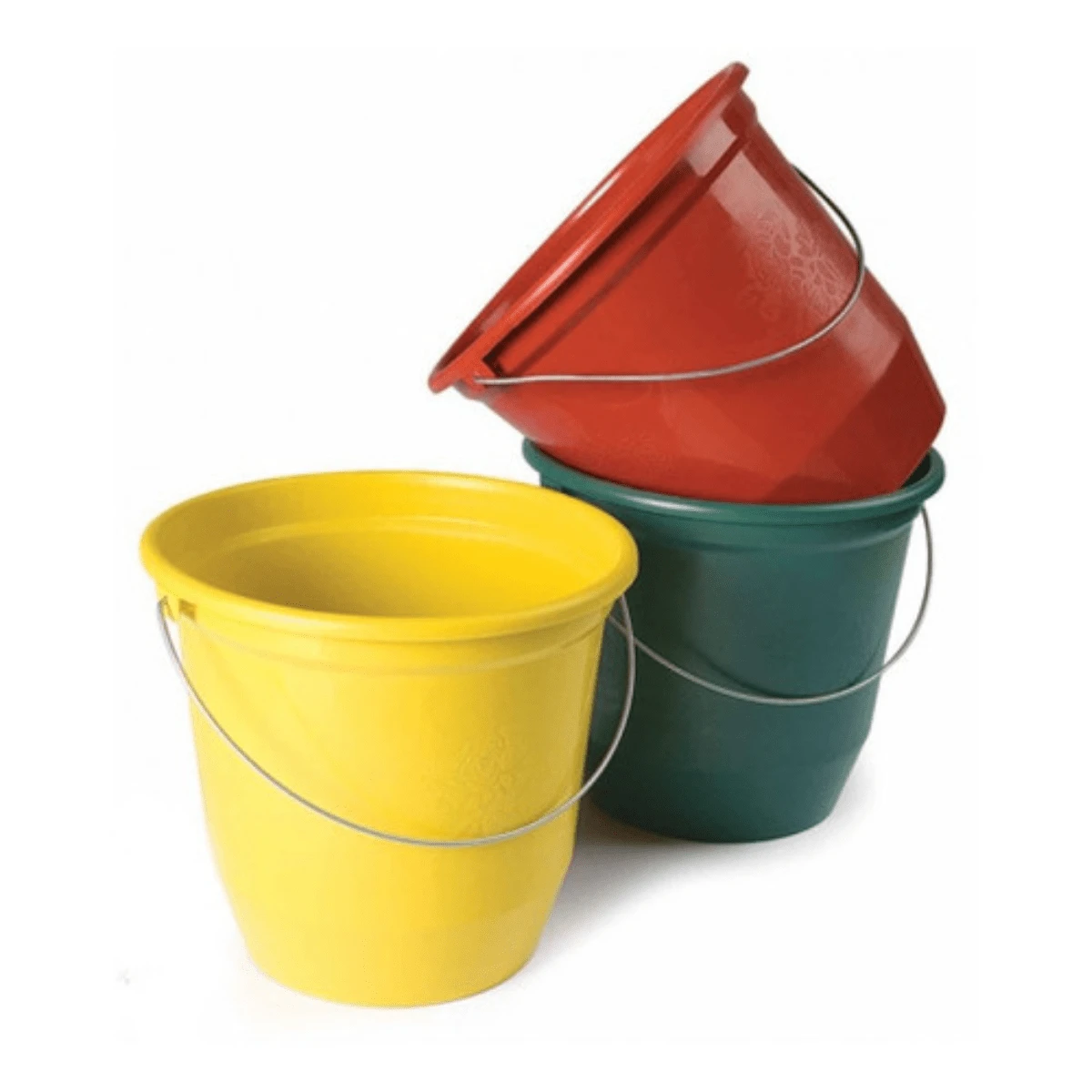 Balde de Limpeza Plástico Resistente 08 Litros Com Alça de Ferro Antimpacto - Multicolorido - Visão 1