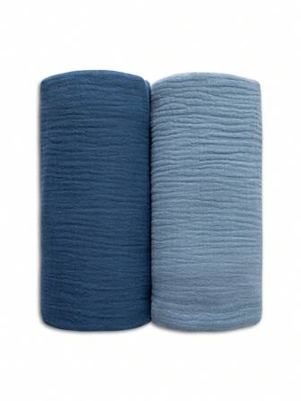 GLLQUEN BABY 2 paquetes de mantas de muselina para envolver para bebés unisex, manta recibidora para recién nacidos, grande de 40 x 38 pulgadas, muselina suave y transpirable para bebés niños y niñas, para boca y manos, certificado Oeko-Tex