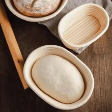 1pc Oval Bread Proofing Basket Liner. Wicker Bread Proofing Basket Liner, For Drying And Storage. - White - View 9