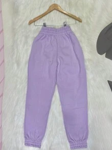 Women Sweatpants - 紫丁香色 - 查看 1