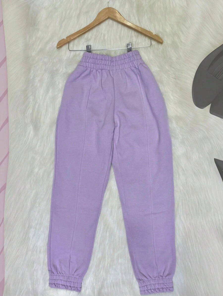 Women Sweatpants - 紫丁香色 - 查看 1