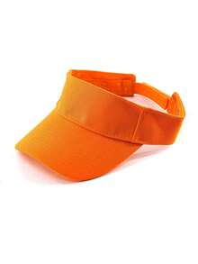 1入組中性純色平頂遮陽帽，防曬帽，棒球帽，夏季跑步和戶外活動必備 - A - 查看 2