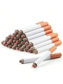 CLESEN 6入組仿真香煙，派對惡作劇假煙，逼真模型香煙玩具，萬聖節服飾配件，電影或劇院活動搞笑惡作劇道具，新奇玩具魔術道具 - 亮橙色 - 查看 6