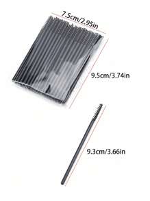 MyAoKuE-Up 50pcs Eyebrow Brush, Eyebrow Brush, Eyeshadow Brush, Brush - Black - View 4