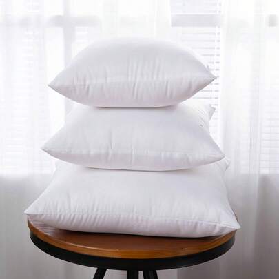 1pc/2pcs White Pillow Inserts, Ultra-Soft Fiber Filled Pillow Inserts For Seat Cushion, Lumbar Pillow, Throw Pillow (No Pillow Cover, Recommend Matching Pillow Cover Size For Best Fit). Various Size Pillow Pads, Solid White Square Throw Pillow Inserts, Minimalist And Fashionable, Suitable For Home Decor, Living Room Sofa, Bedroom, Outdoor, Halloween/Christmas/New Year Decoration.