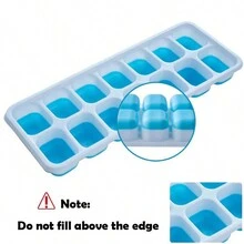 1入組帶蓋冰塊製作盤，可堆疊柔軟矽膠製冰盤，可重複使用，節省冰箱空間，適用於啤酒、飲料、威士忌、雞尾酒用冰塊，含藍、黃、綠、粉4色