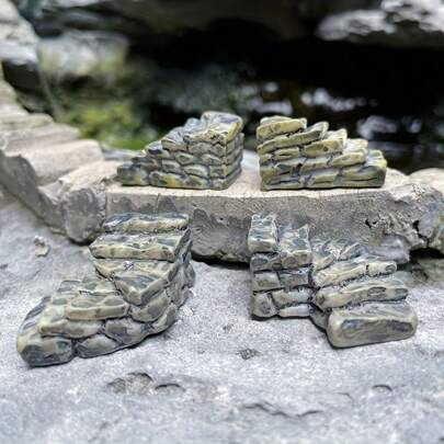 4pcs Mini Resin Simulated Staircase: Used For Mini Landscape Decoration And Courtyard Bonsai Decoration