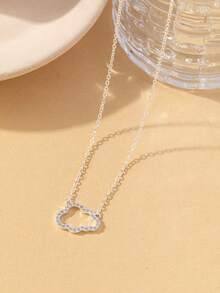 10 Chiếc Vòng Cổ Mạ Bạc Bộ Trang Sức Dành Cho Nữ Cao Cấp Và Không Dễ Phai Màu Sao Biển Tình Yêu Bông Tuyết Thiên Thần Đám Mây Hình Học Bướm vòng Cổ Quà Tặng Từ Bạn Bè Và Gia Đình - Bạc - Xem 6