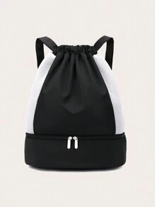 1pc Women's Versatile Small Capacity Indoor Sports Gym Bag With Independent Shoe Compartment And Wet/Dry Separation, Fashionable Outdoor Travel Backpack Travel Bag