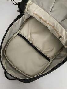 Lightweight Casual Backpack, Unisex, Waterproof Travel Bag, Suitable For High School, Middle School Students And Women, Nylon Material, Large Capacity Laptop Bag, Adjustable Shoulder Strap, Convenient For Work And Travel. Portable, Lightweight, Large Capacity, Suitable For Teenagers, Women, College Students, Ideal Choice For Back To School, University, Middle School, High School, First Day Of School. - Black - View 3