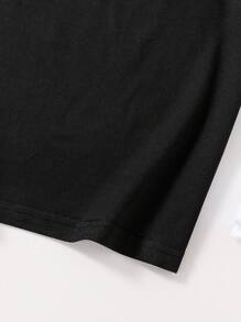 Tricou cu mânecă scurtă pentru băieți, cu imprimeu grafic și excavator de desene animate