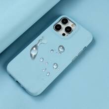 1 件奢华哑光荔枝纹 PU 皮革手机壳适用于 Apple iPhone 15 Pro Max 14 Plus 13 12 11,简约时尚外壳 - 海洋藍 - 查看 3