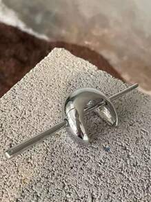 1pc Silver Metal French Hair Pins Hair Clips Hair Clips Alloy Fashion Hair Accessories Tie Ponytail Women And Girls Hair Bun Hair Bun Maker Bun Hair Piece Hair Styling Pins, School Stuff