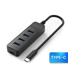 USB 3.0 Power Adapter 4 Port Multi USB Splitter Hub USB Hub 2.0 Type C HUB Multiple Expander High Speed For Computer Accessories - Black - View 8