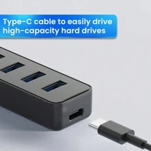 USB 3.0 Power Adapter 4 Port Multi USB Splitter Hub USB Hub 2.0 Type C HUB Multiple Expander High Speed For Computer Accessories - Black - View 6